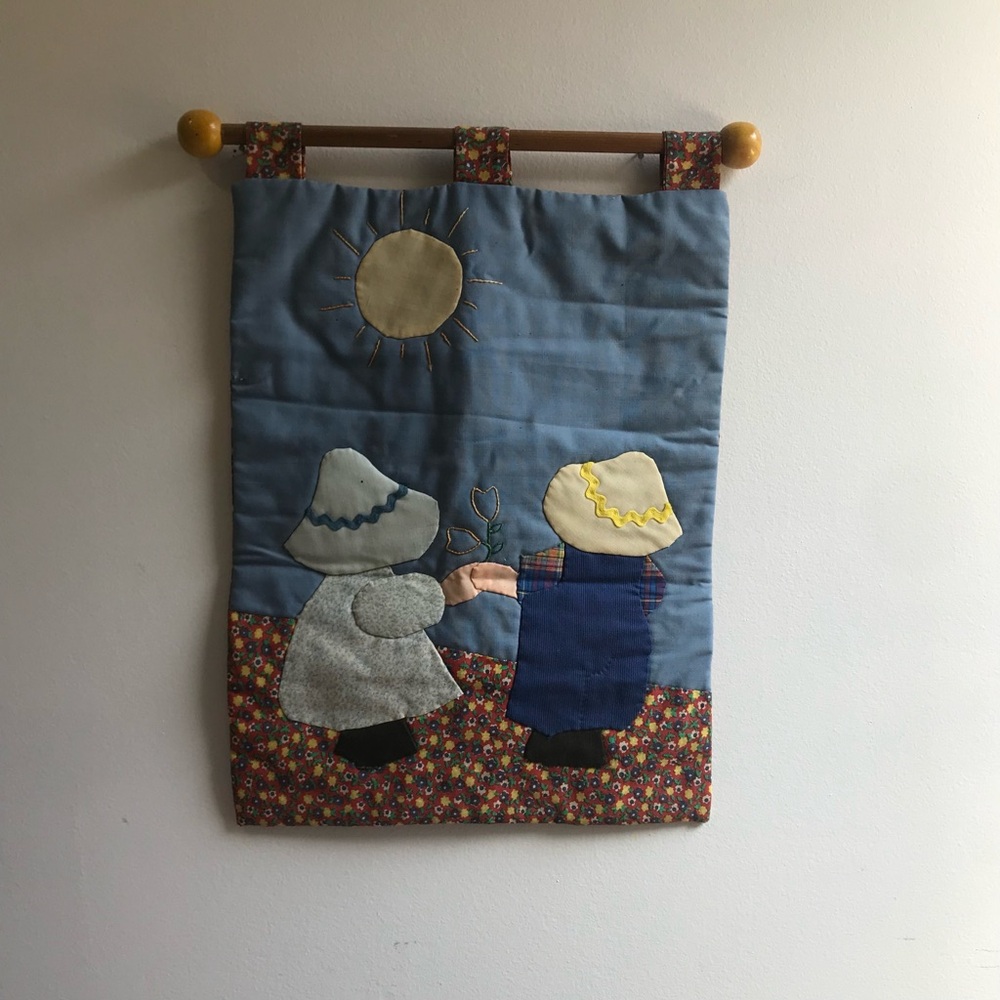Quilted Wall Hanging with Sunbonnet Design